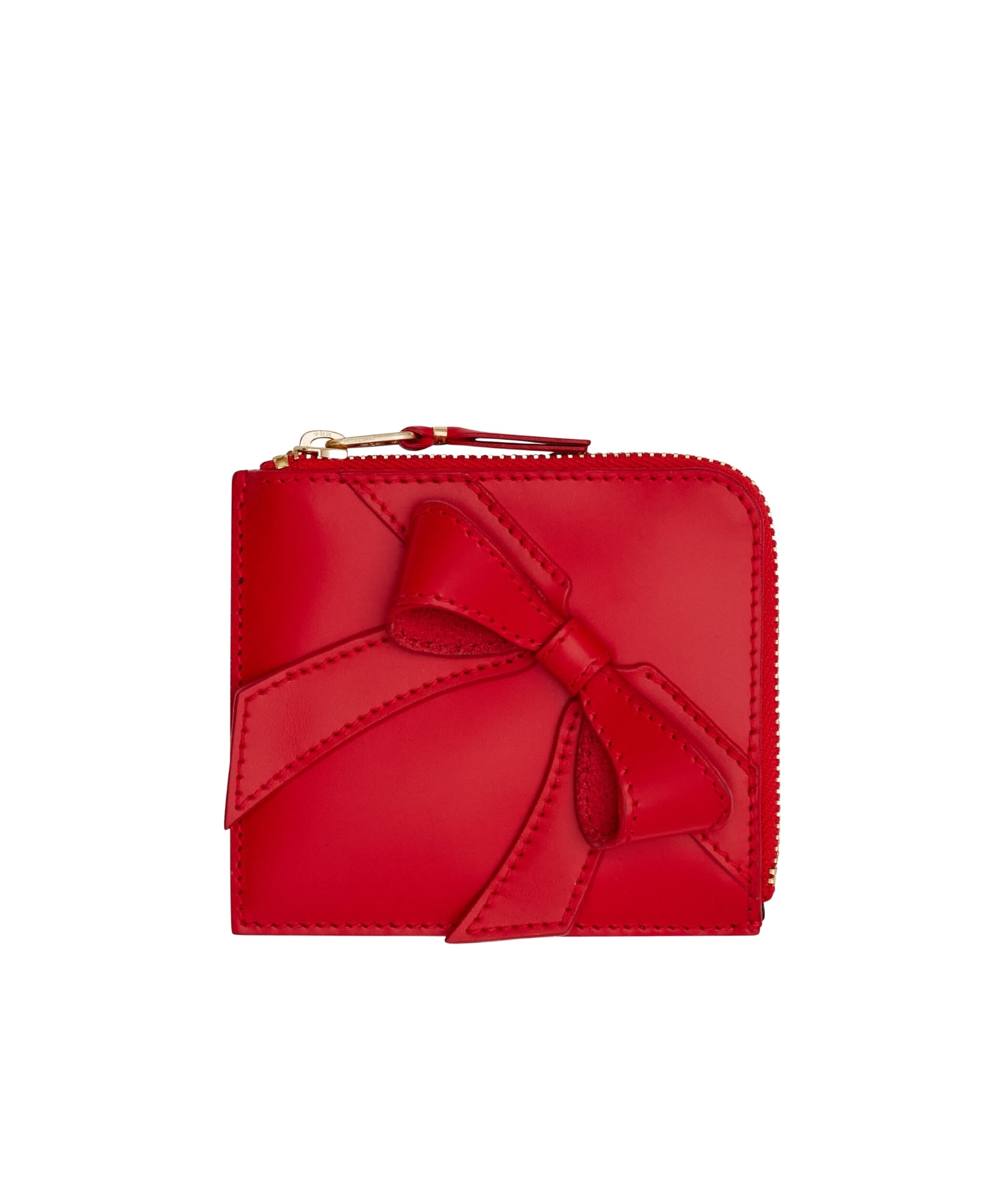 Comme Des Garçons Wallet Big Bow Zipped Wallet In Red