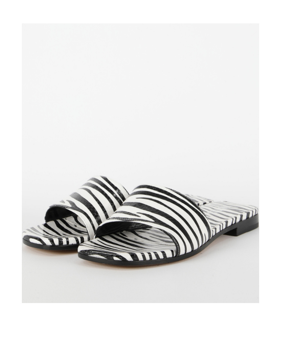 Paris Texas Rosa Zebra-print Sandals In White
