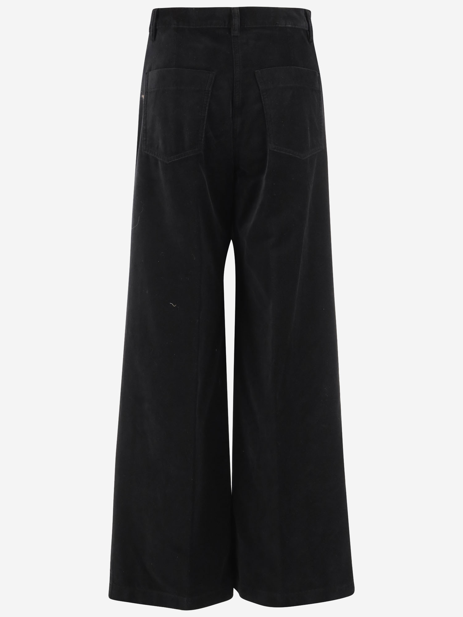 Aspesi Wide-leg Casual Pants In Black
