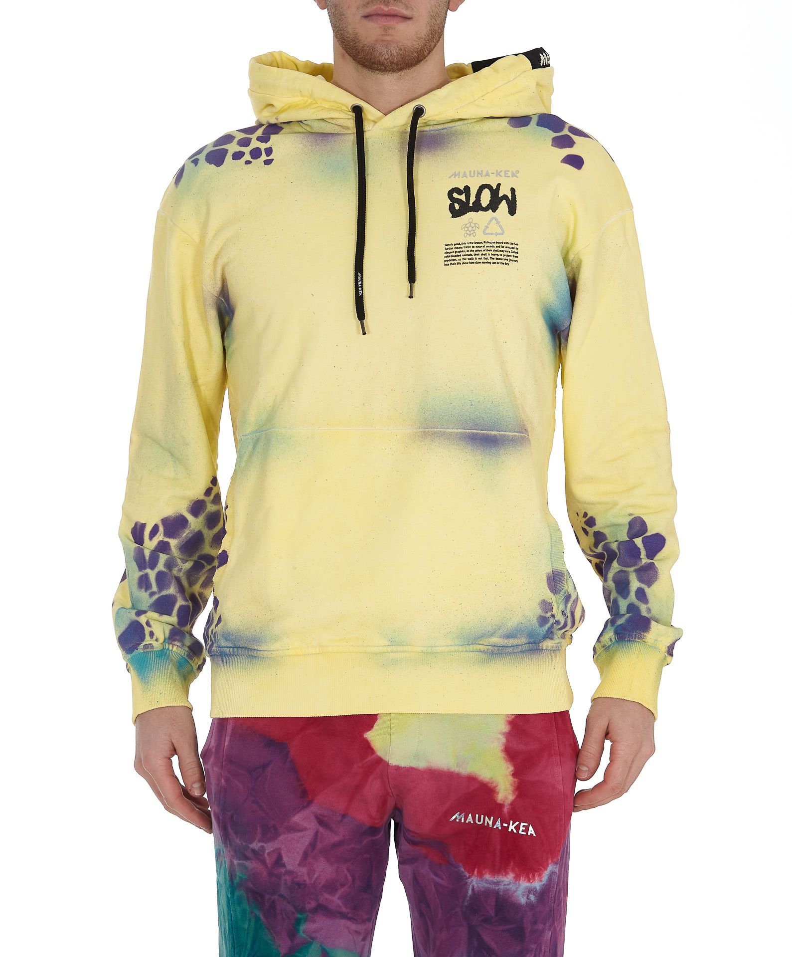Mauna Kea Long Sleeved Hooded Hooded Sweater In Yellow