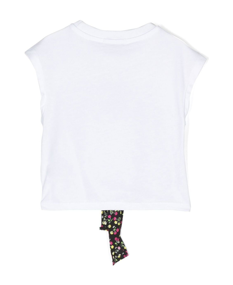 Msgm Logo T-shirt With Round Neck In Black