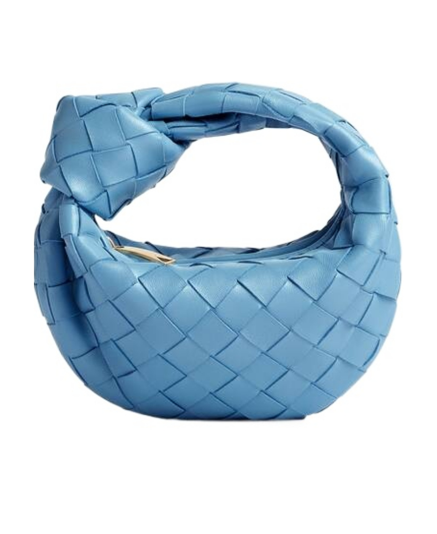 Bottega Veneta Candy Jodie Leather Handbag In Blue