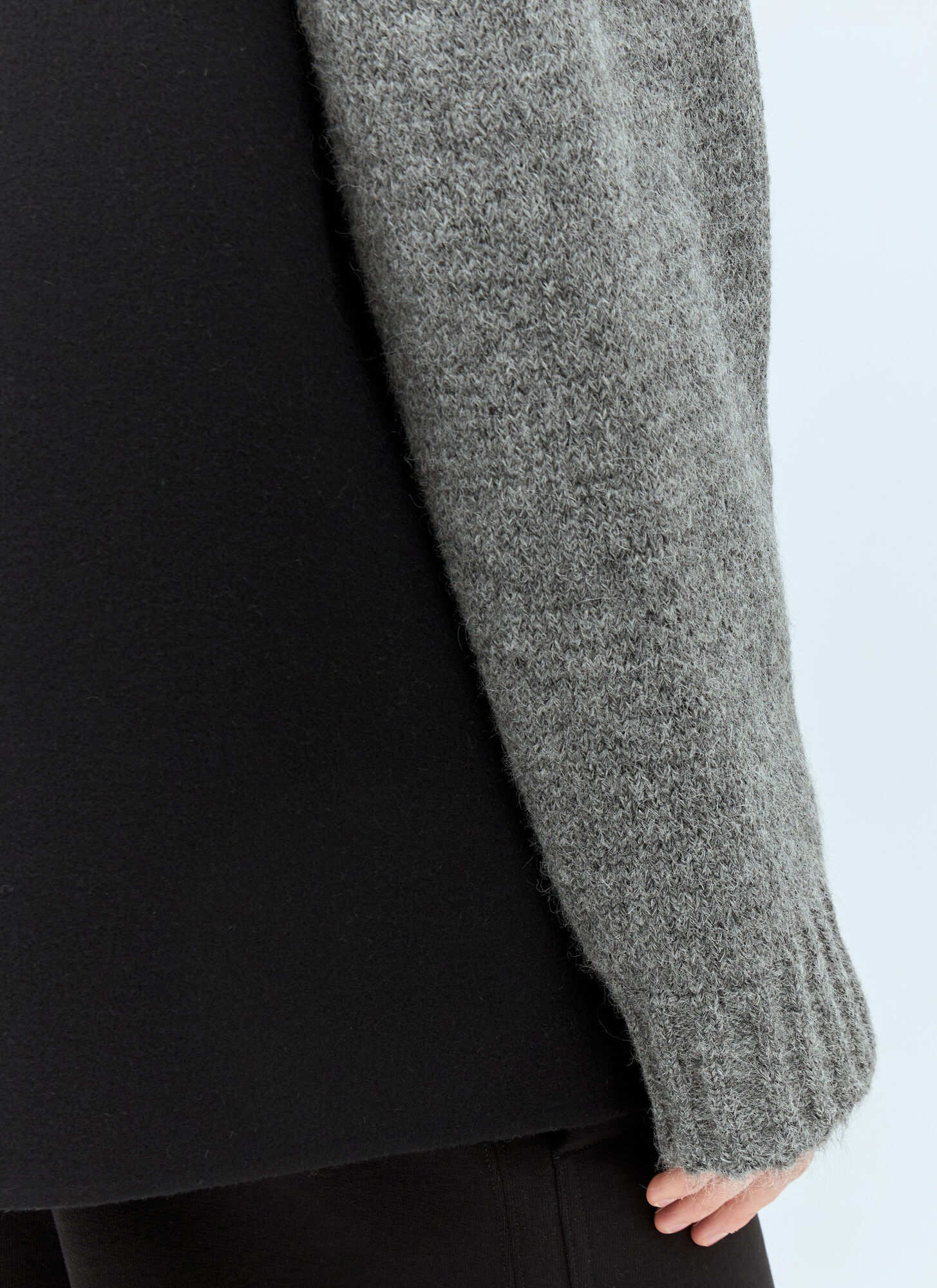 Jil Sander Blended Sleeve Jacket In Black