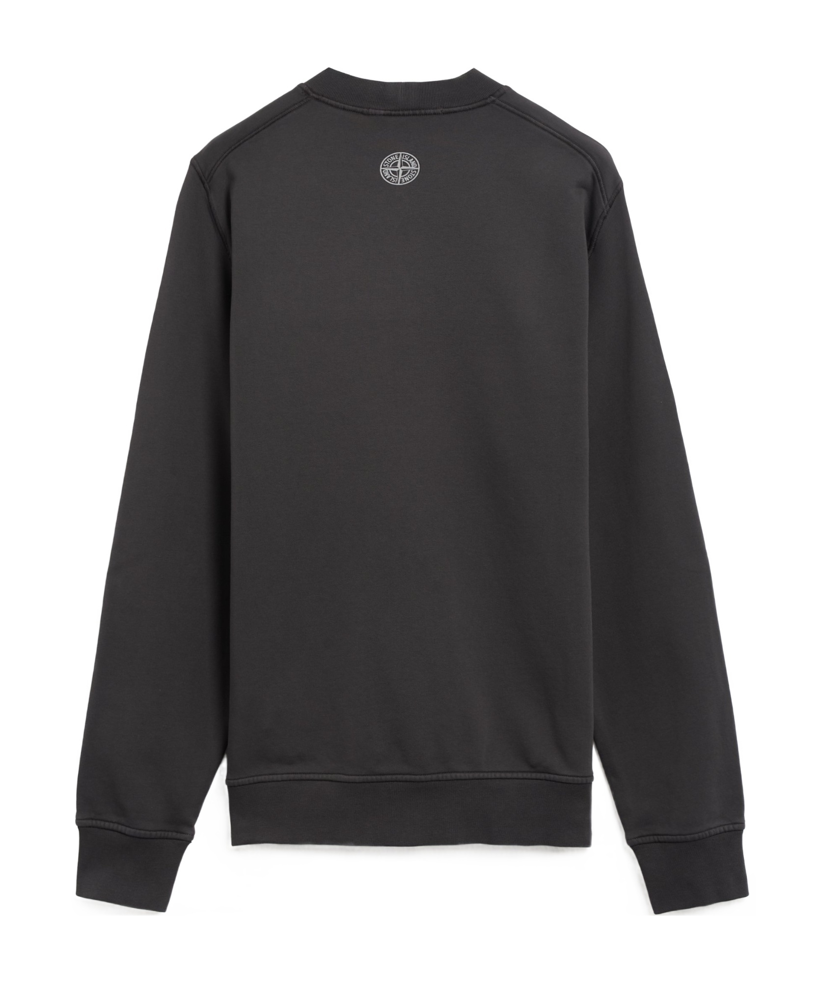 Stone Island Logo Printed Crewneck Sweatshirt In Gray