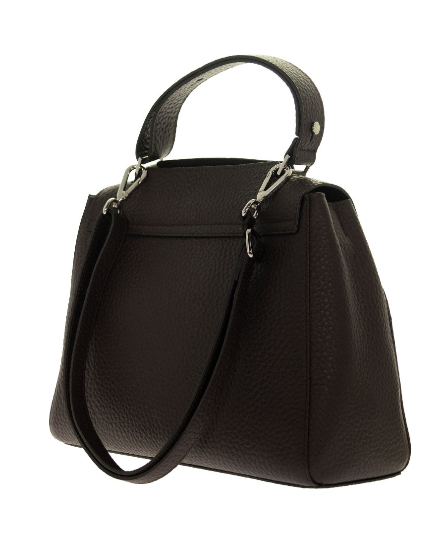 Orciani Logo Handbag In Gray