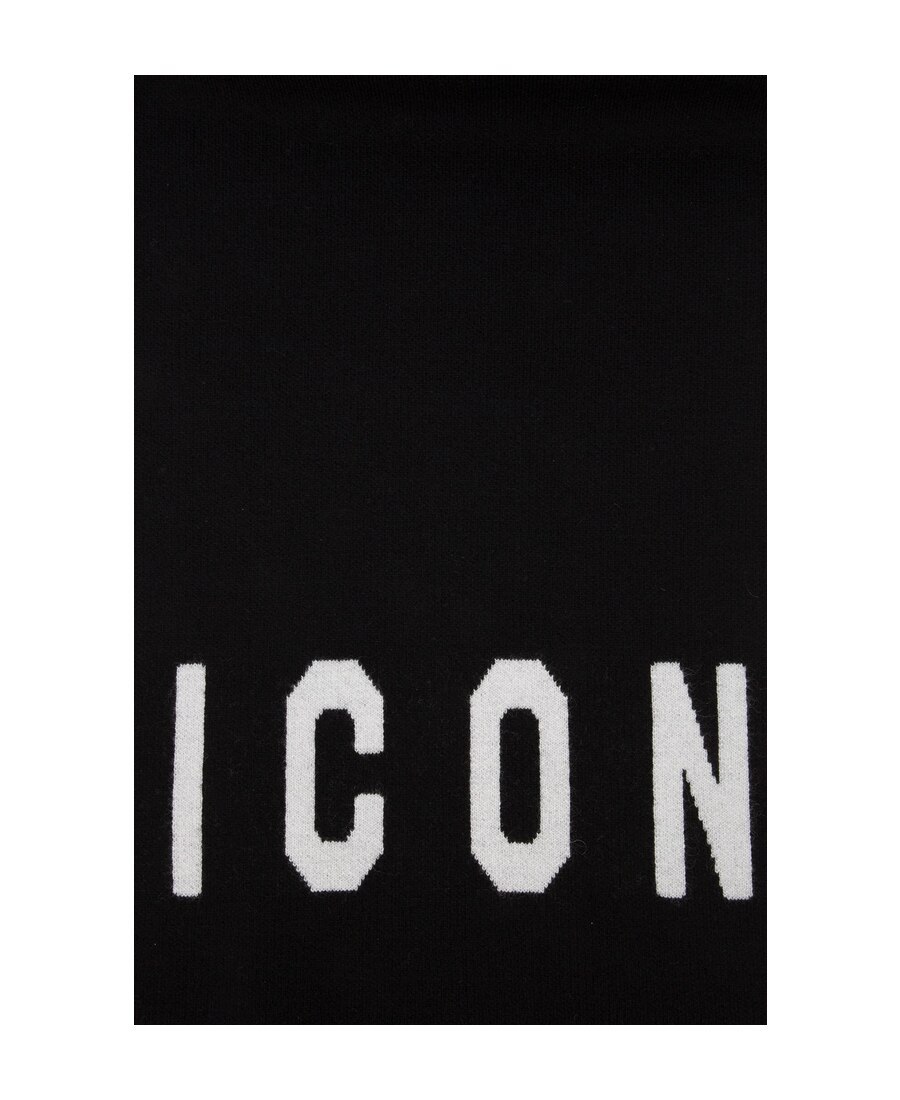 Dsquared2 Icon Print Scarf In Black