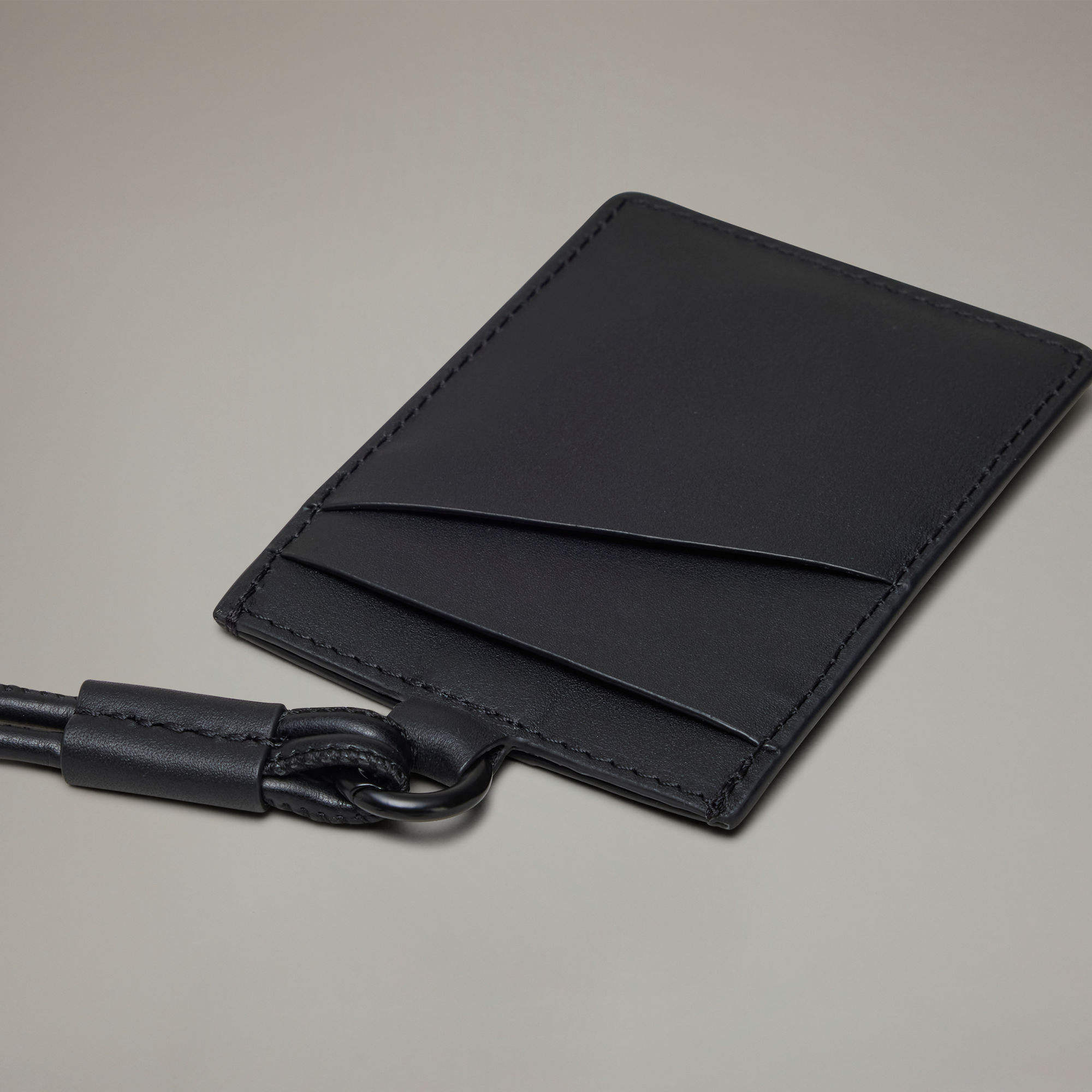 Y-3 Printed Leather Card Holder In Black