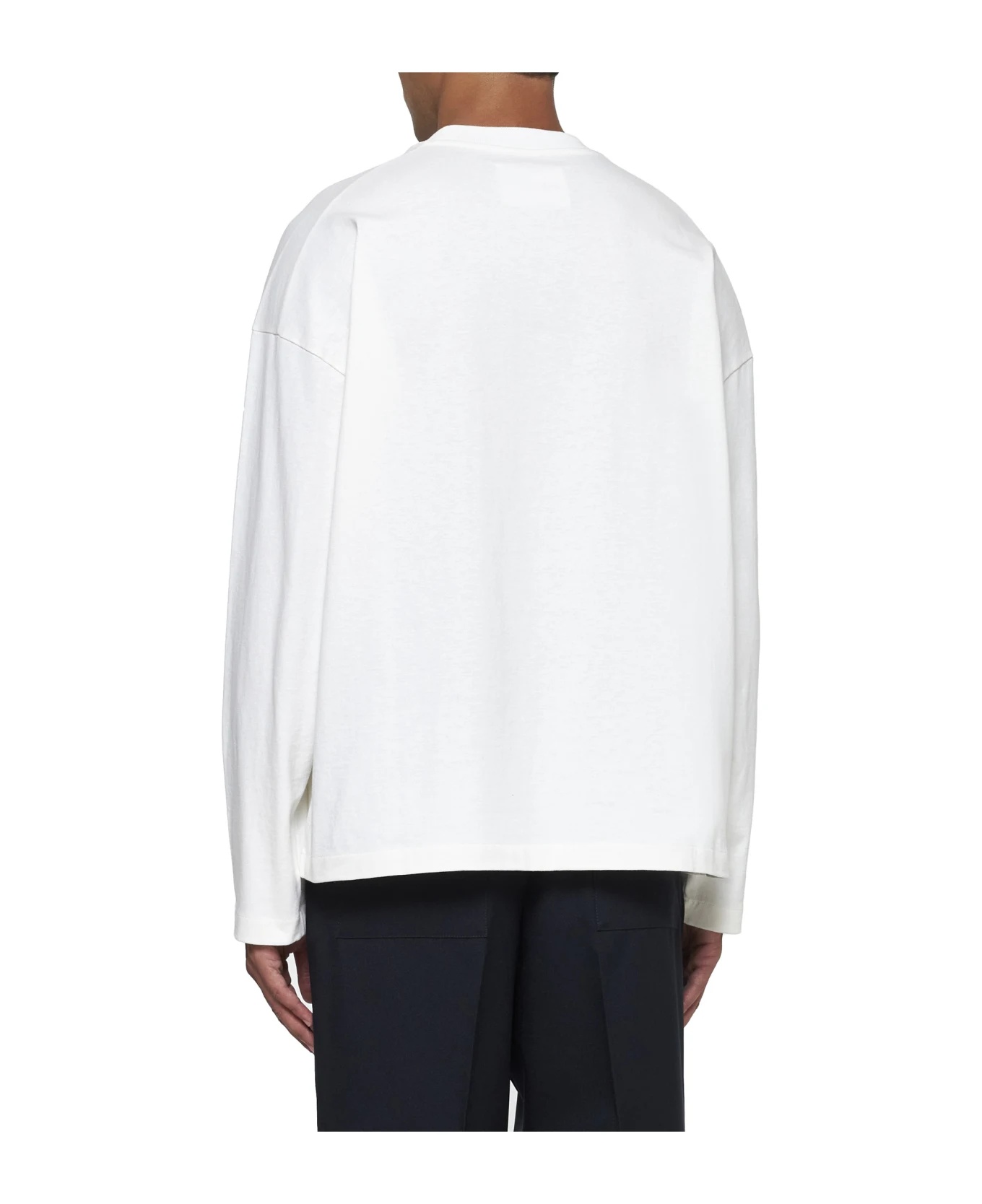Jil Sander Logo Printed T-shirt In White