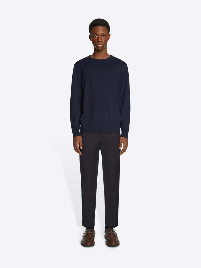 Dries Van Noten Tapered Flanged Pants In Black
