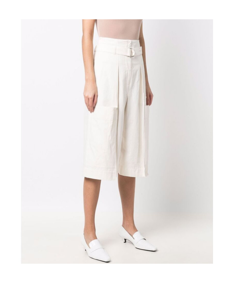 Lemaire Belted Bermuda Shorts In White
