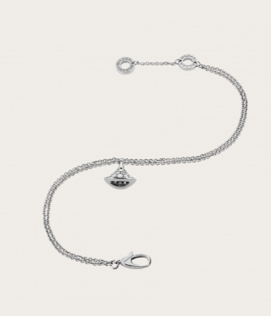 Bvlgari White Gold Diva's Dream 18ct White-gold And 0.26ct Brilliant-cut Diamond Bracelet In Gray