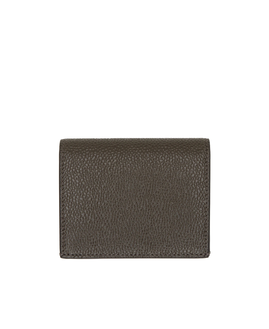 Thom Browne Bi-fold Leather Wallet In Green