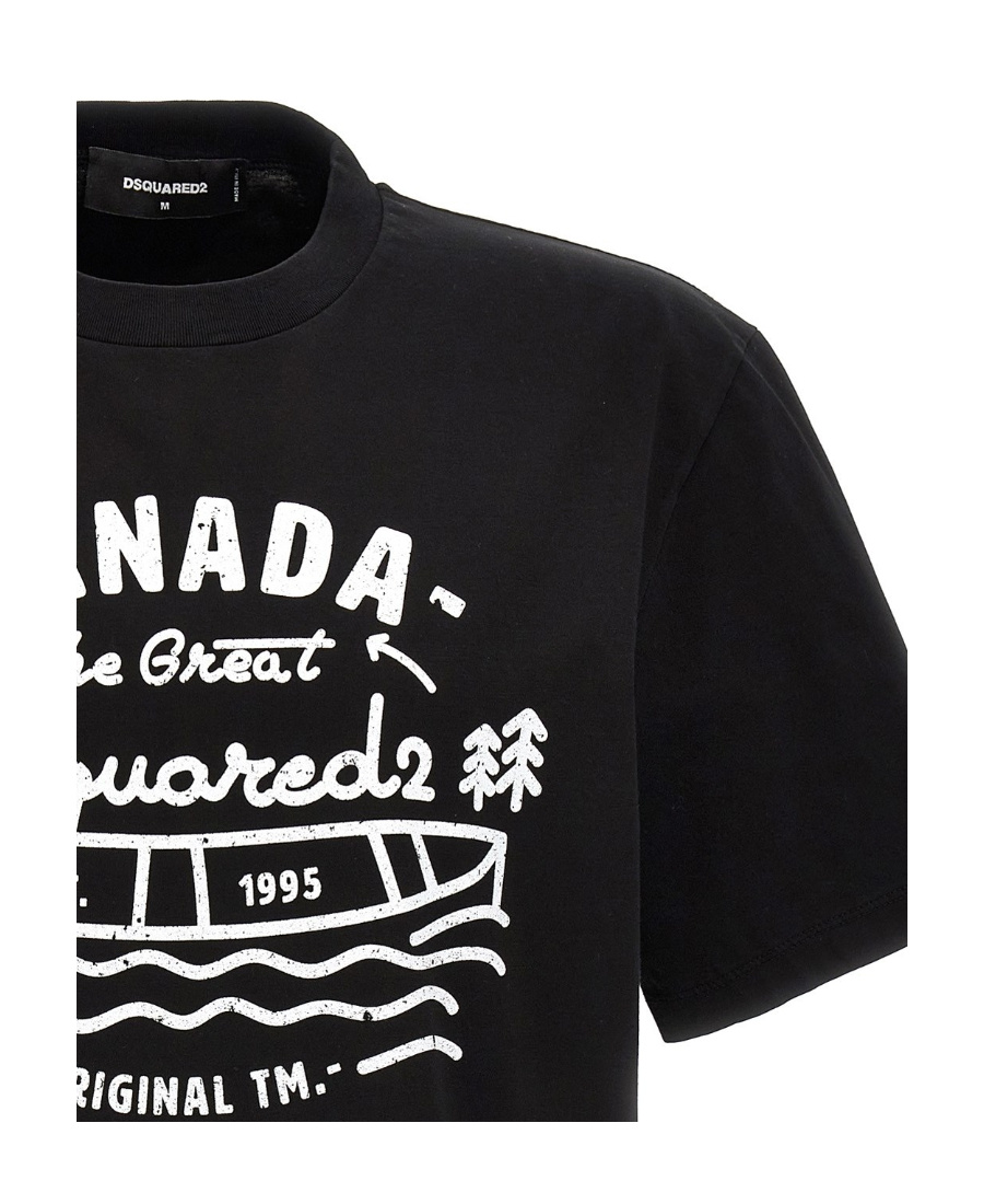 Dsquared2 Dsquared Men Logo Print T-shirt In Black