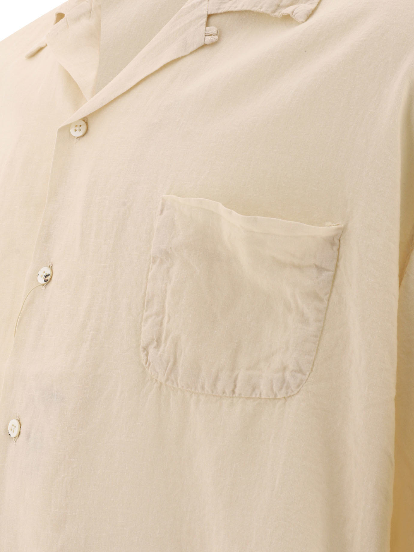 Shop Kapital Linen-blend Shirt In Beige
