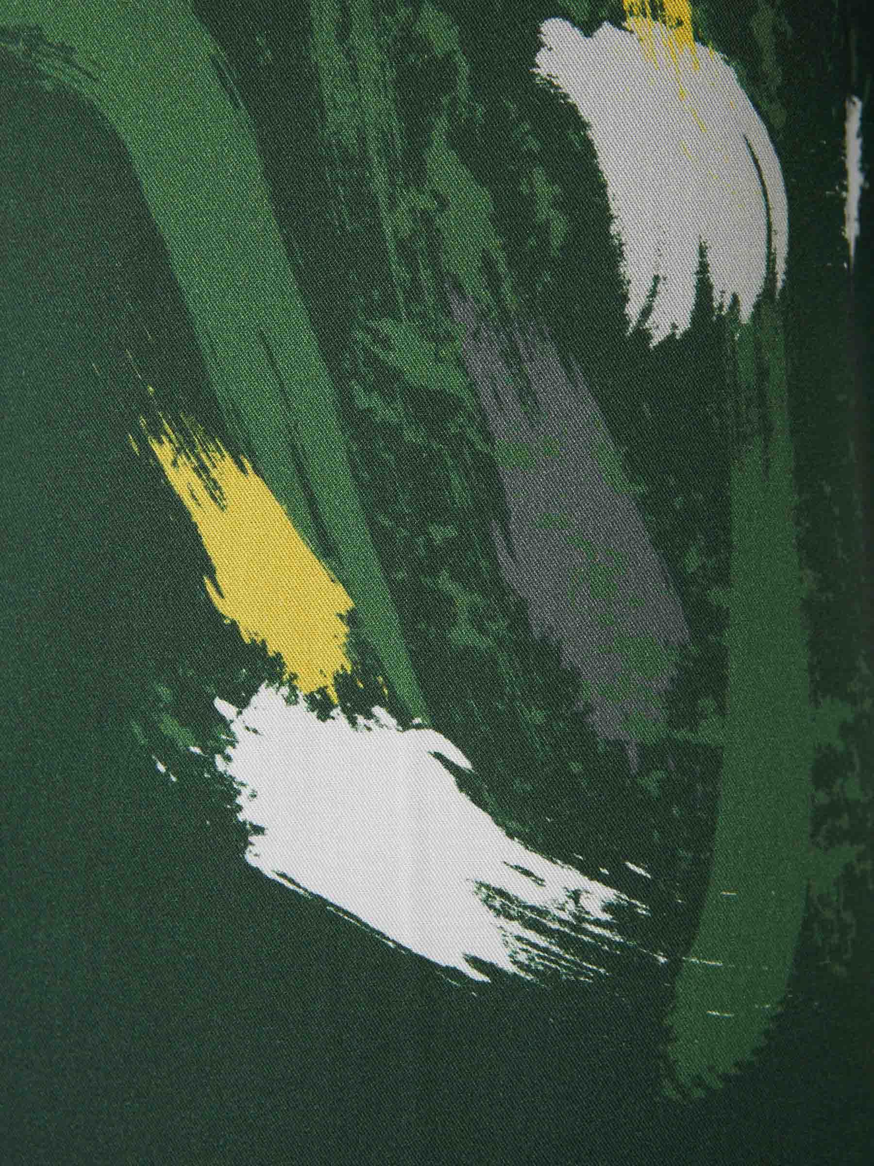 Shop Officine Generale Abstract-print Shirt In Green