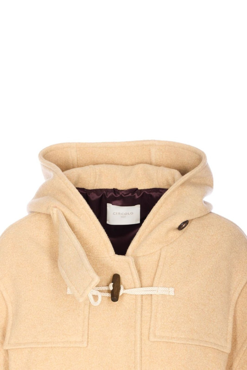 Circolo 1901 Carabiner Hooded Jacket In Brown