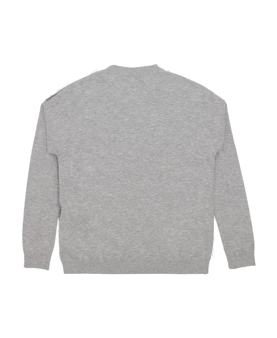 Weekend Max Mara Round-neck Long-sleeved Pullover In Gray