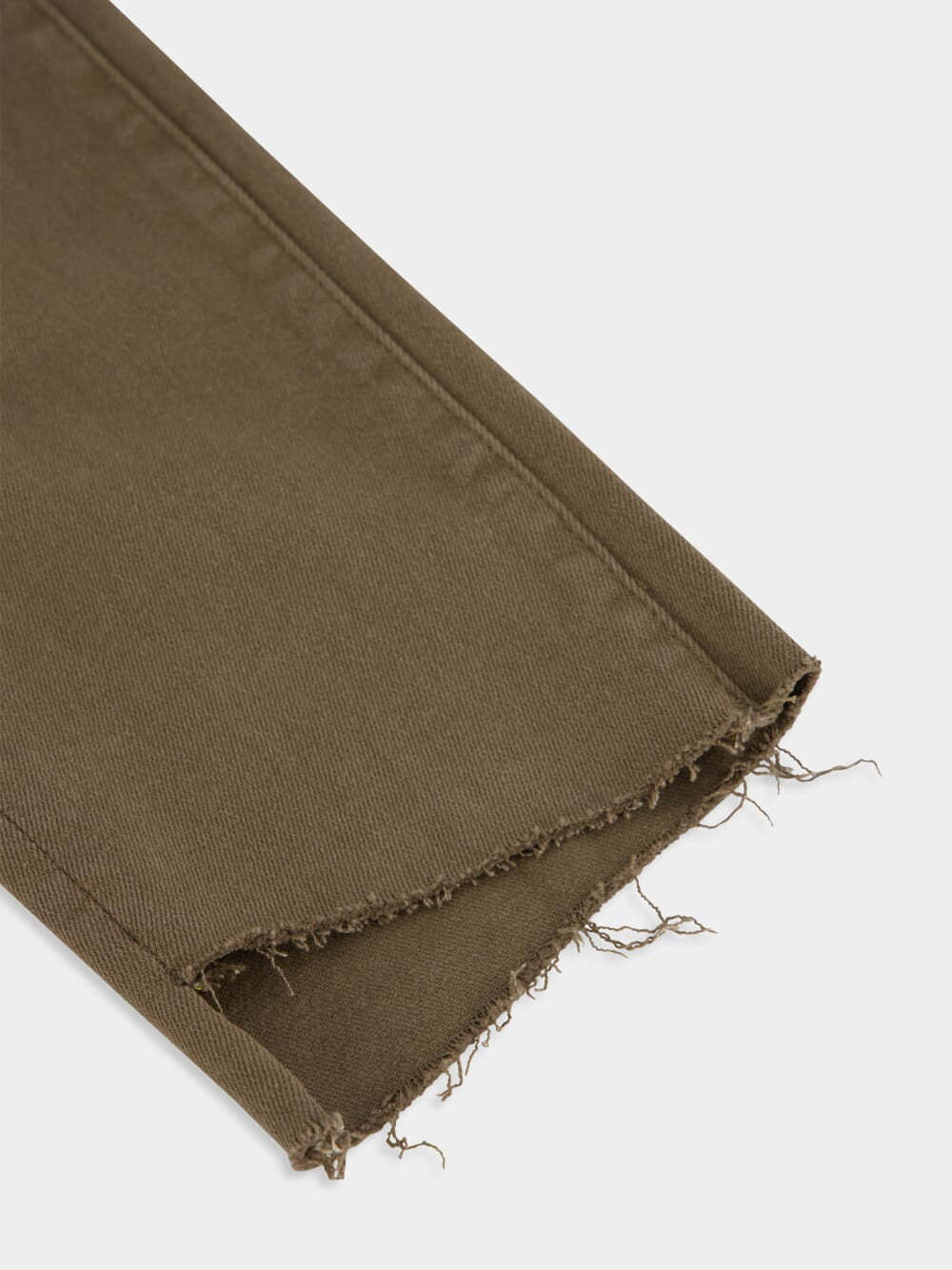 Shop Mother Denim Trousers With Belt Loops In Brown