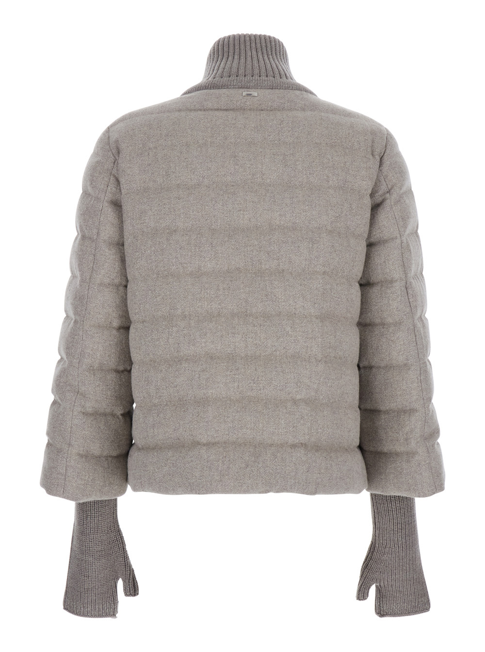 Herno Quilted High-neck Jacket In Gray