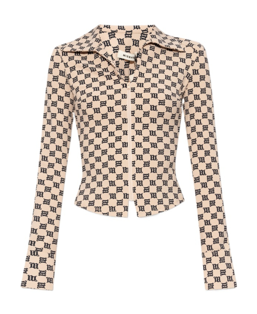 Misbhv Monogram-print Zip-up Top