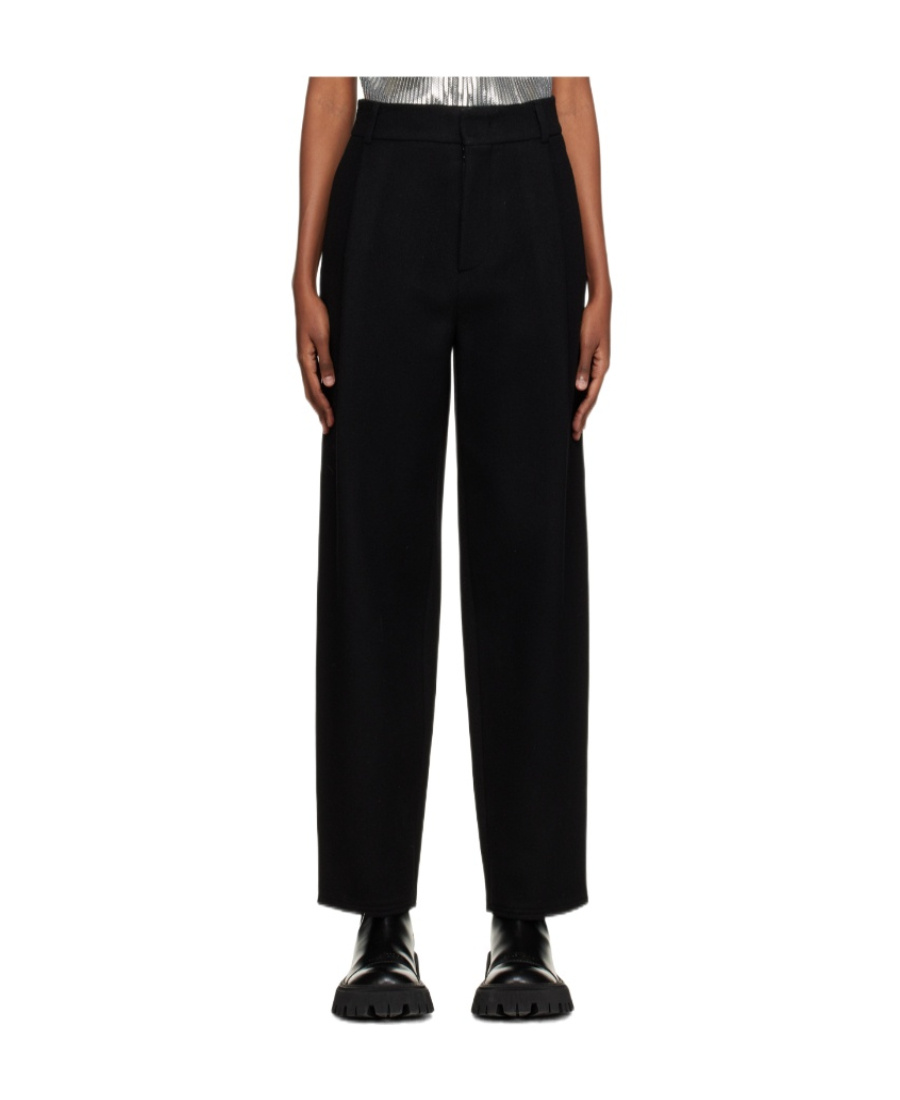 We11 Done Logo Casual Pants In Black