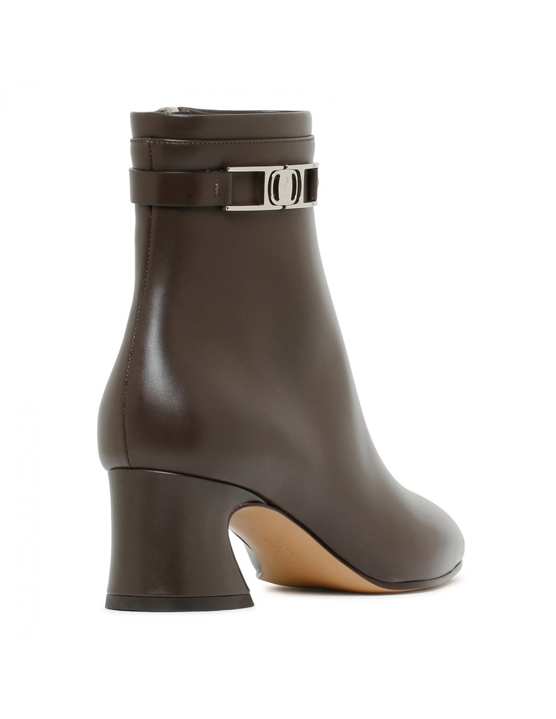 Ferragamo Woman Ankle Boots Brown Size 9.5 Calfskin In Brown