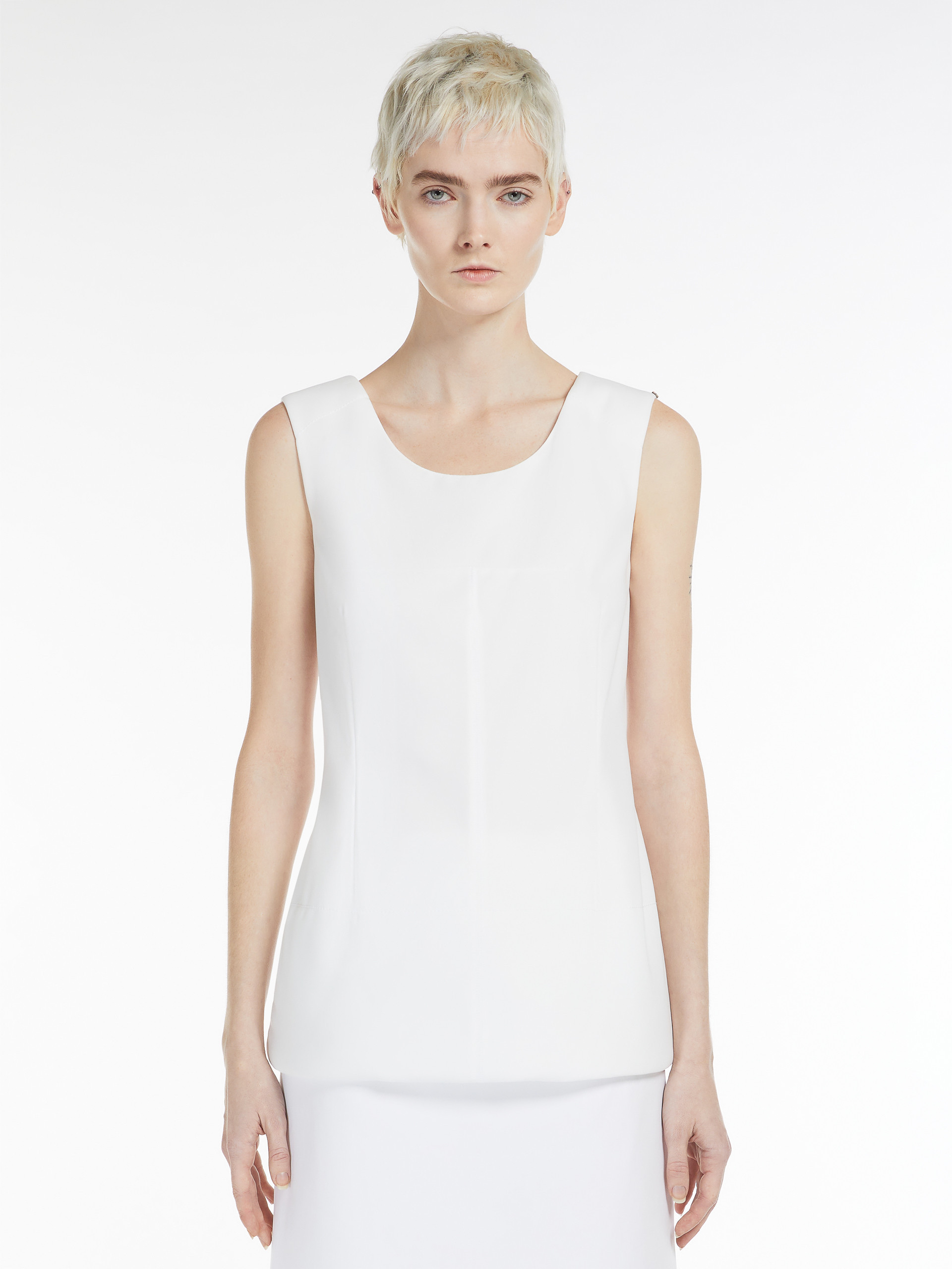 Sportmax White Polyester Padded Fico Top In White