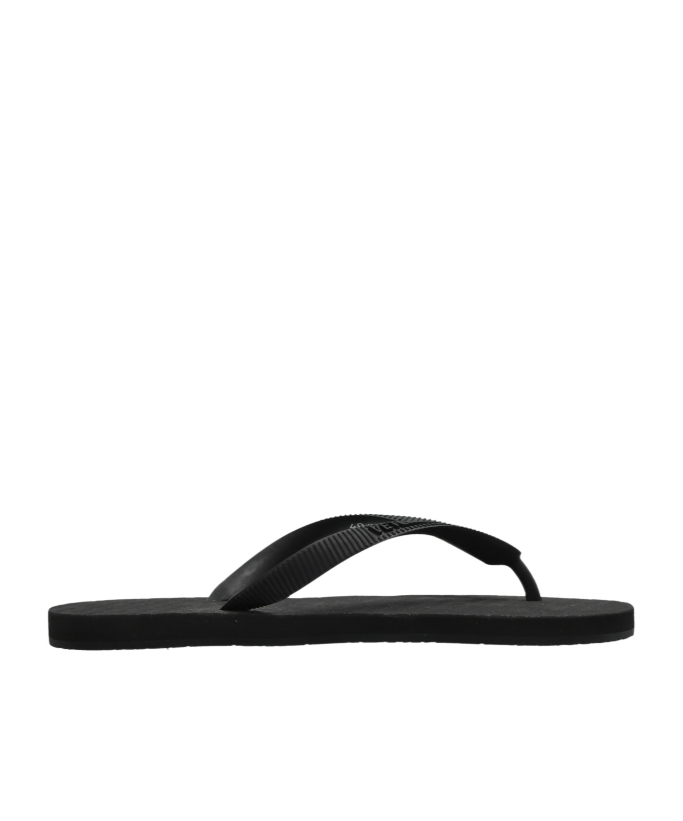 Vetements Logo-embossed Flip Flops In Black
