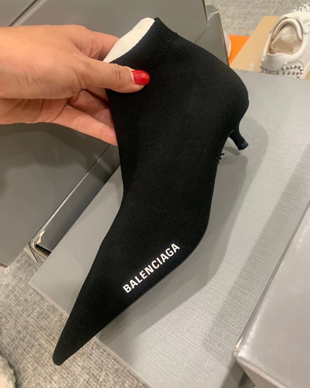 BALENCIAGA PRINTED LOGO BOOTS