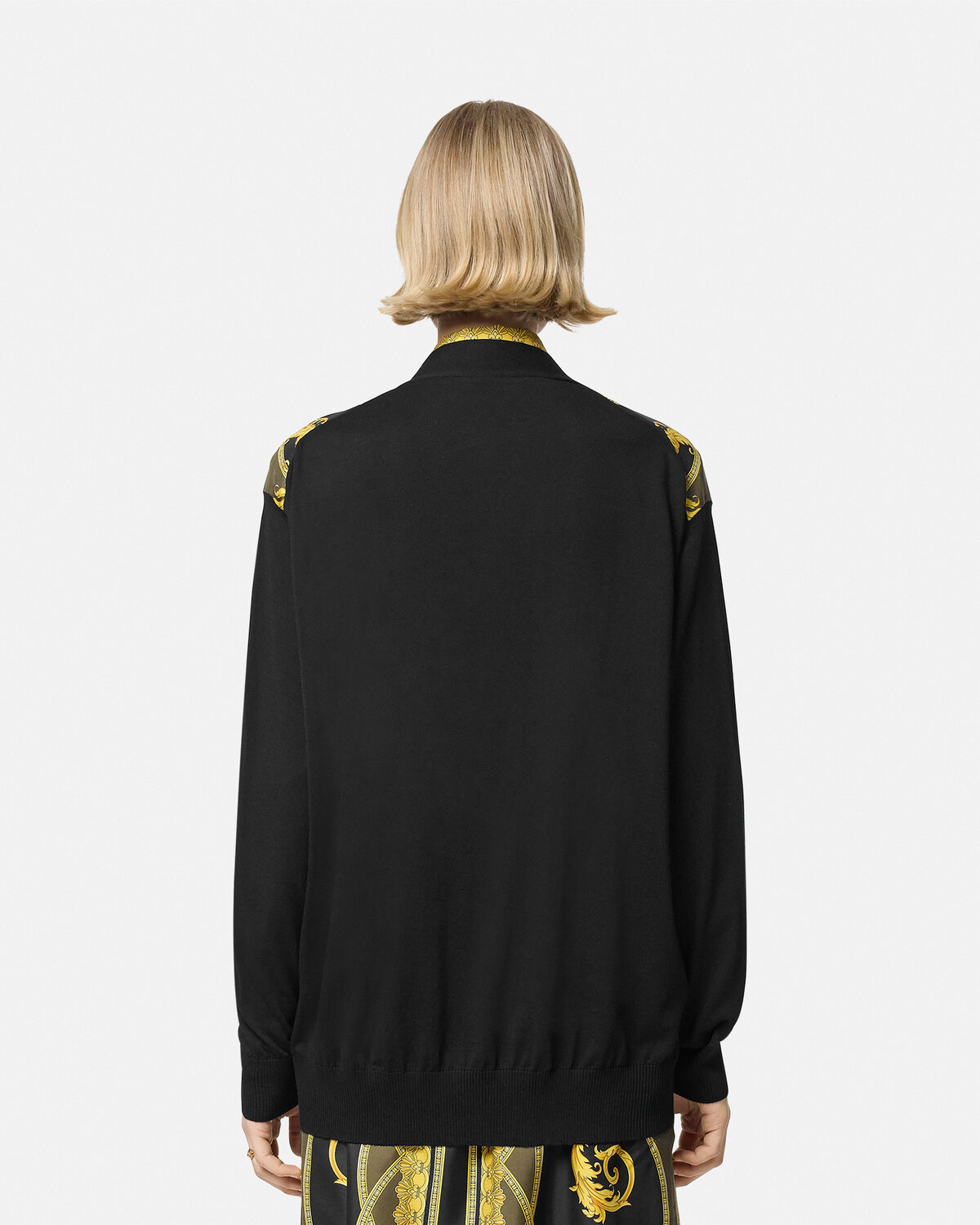 Versace Black La Coupe Des Dieux Cardigan In Black