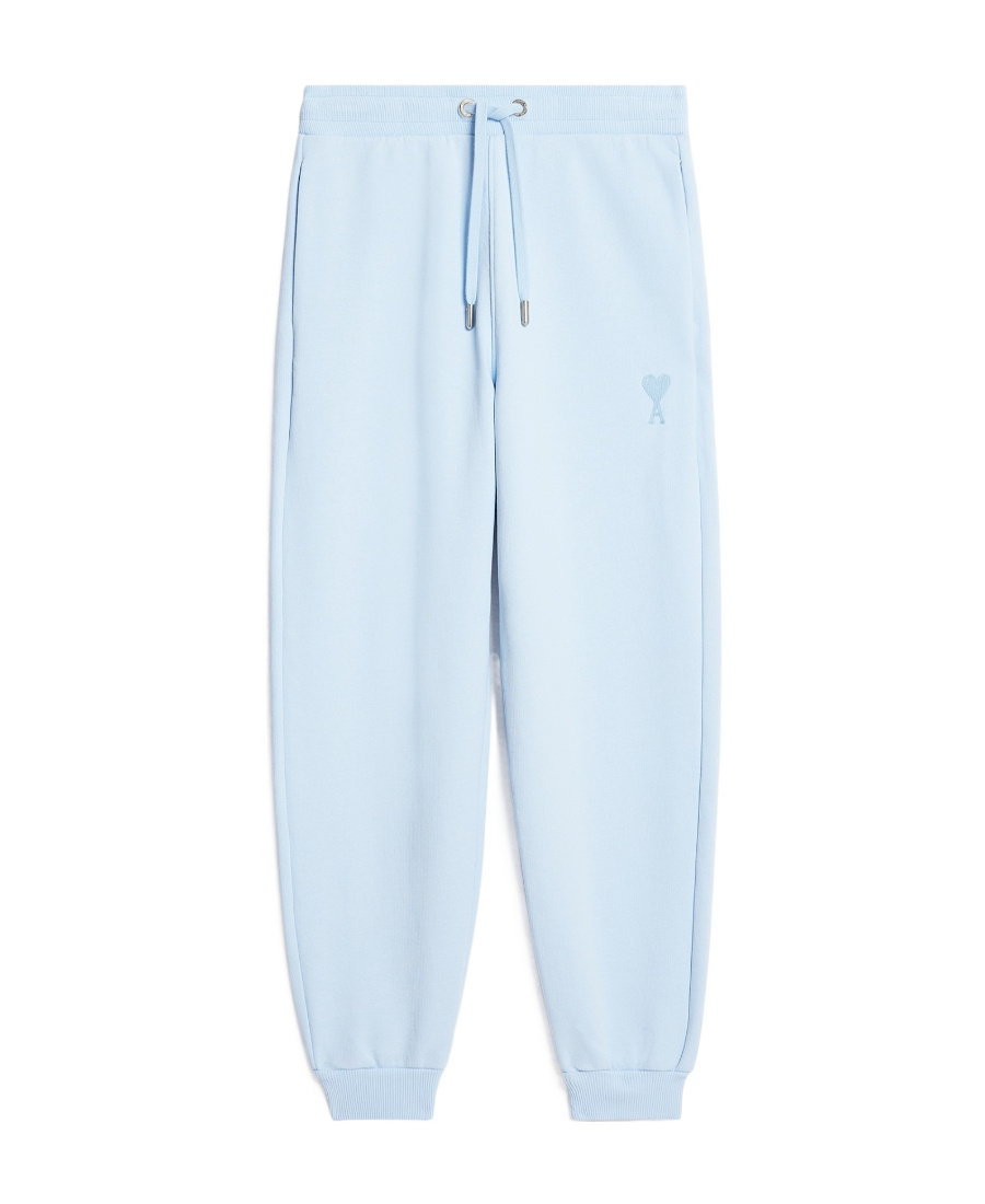 AMI ALEXANDRE MATTIUSSI EMBROIDERED-LOGO COTTON TRACK PANTS 