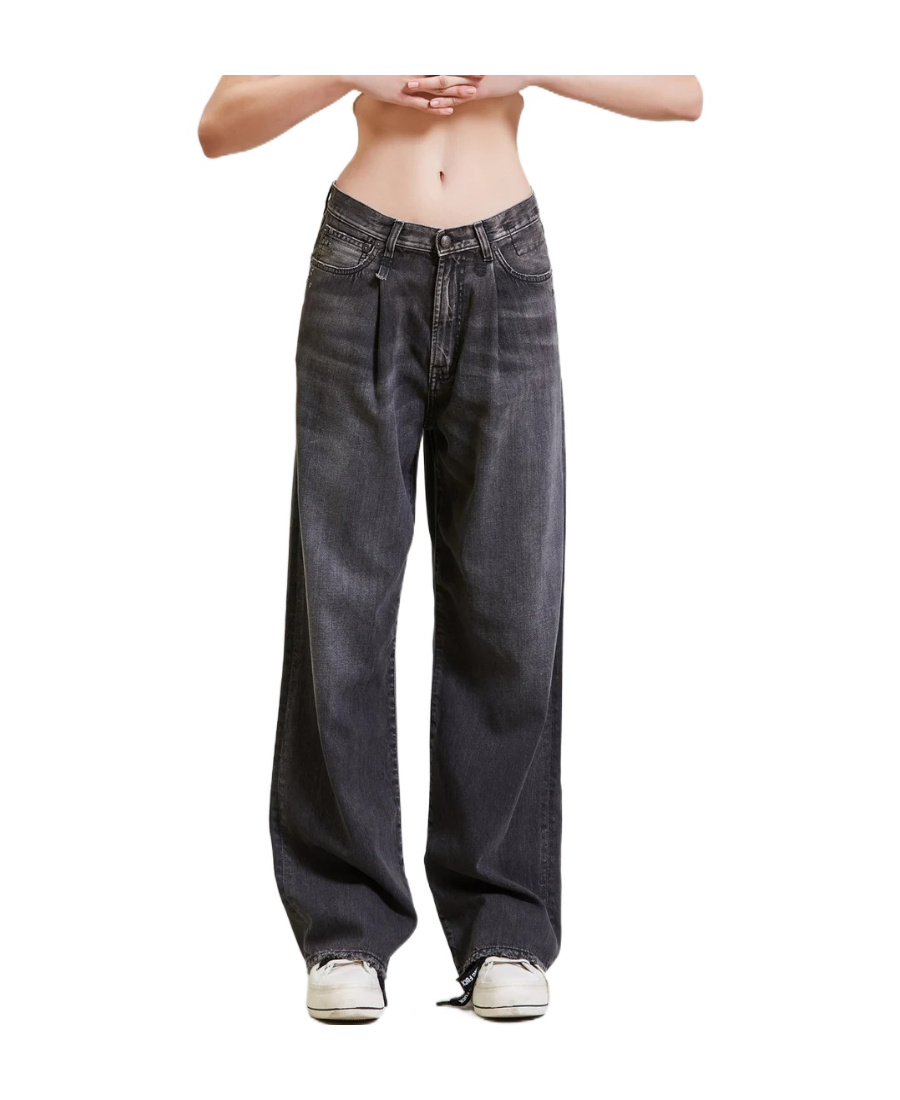 R13 Ellery Wide-leg Jeans In Black