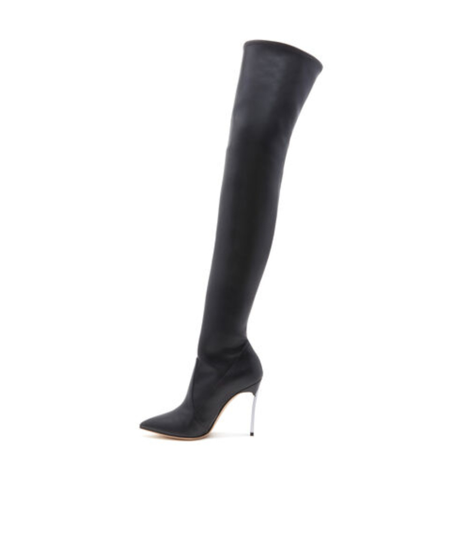 Casadei Blade 115mm Stretch-leather Boots In Black