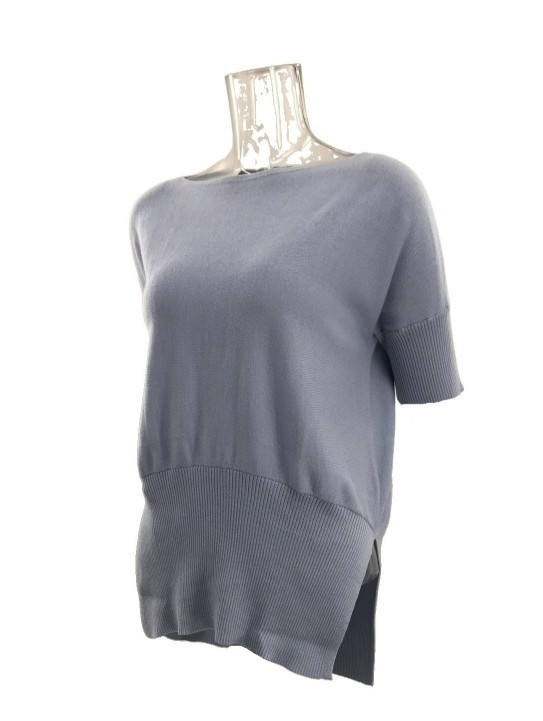 Max Mara Short-sleeved Sweater In Gray