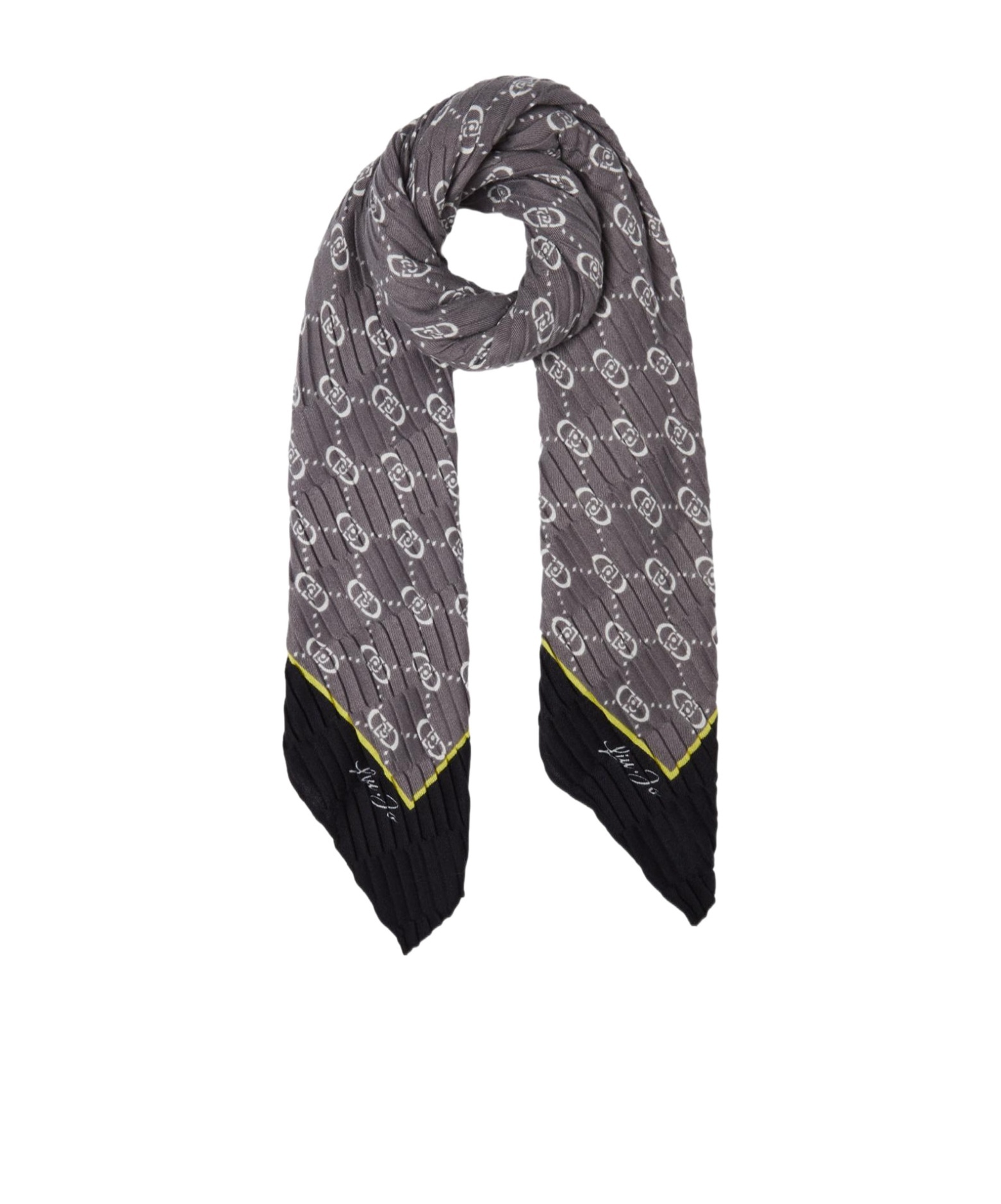 Liu •jo Pleated Scarf In Gray