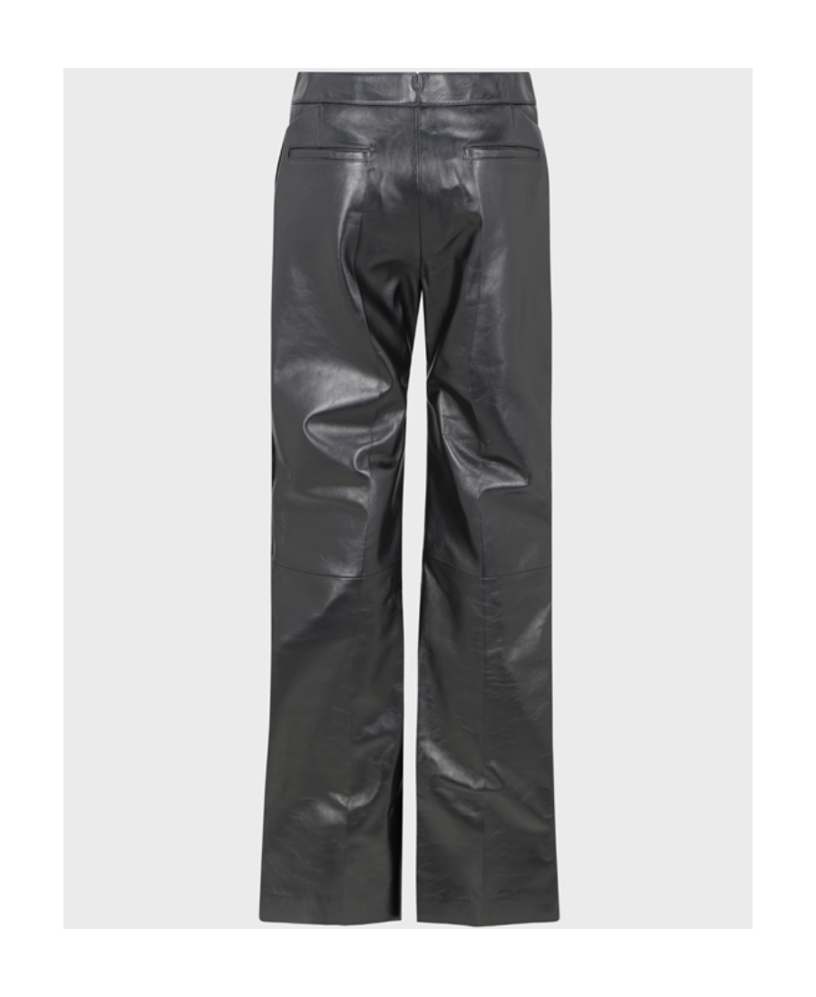 Shop Tom Ford Flared Leather Trousers In Black