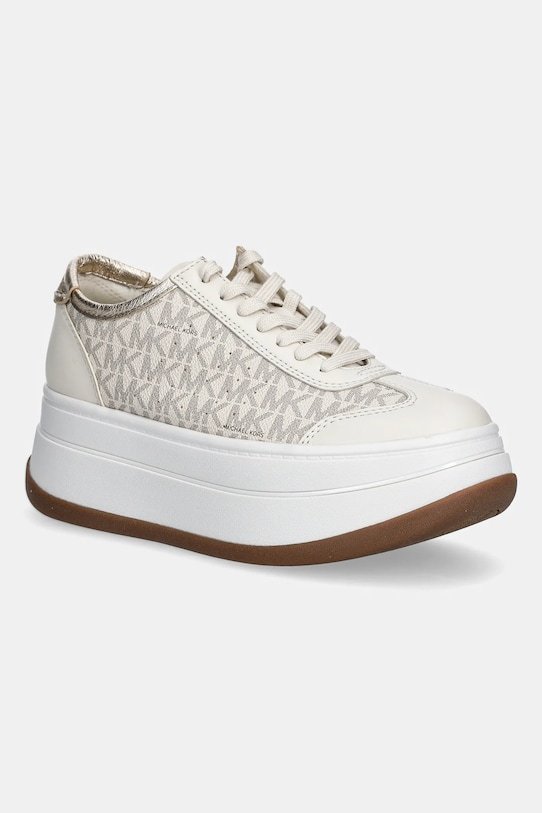 Michael Kors Round Toe Low-top Casual Shoes In White