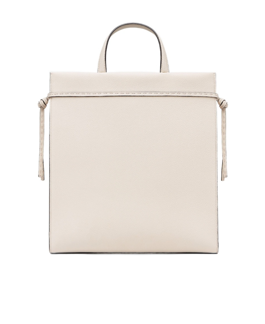 Fendi Logo Shoulder Bag In White