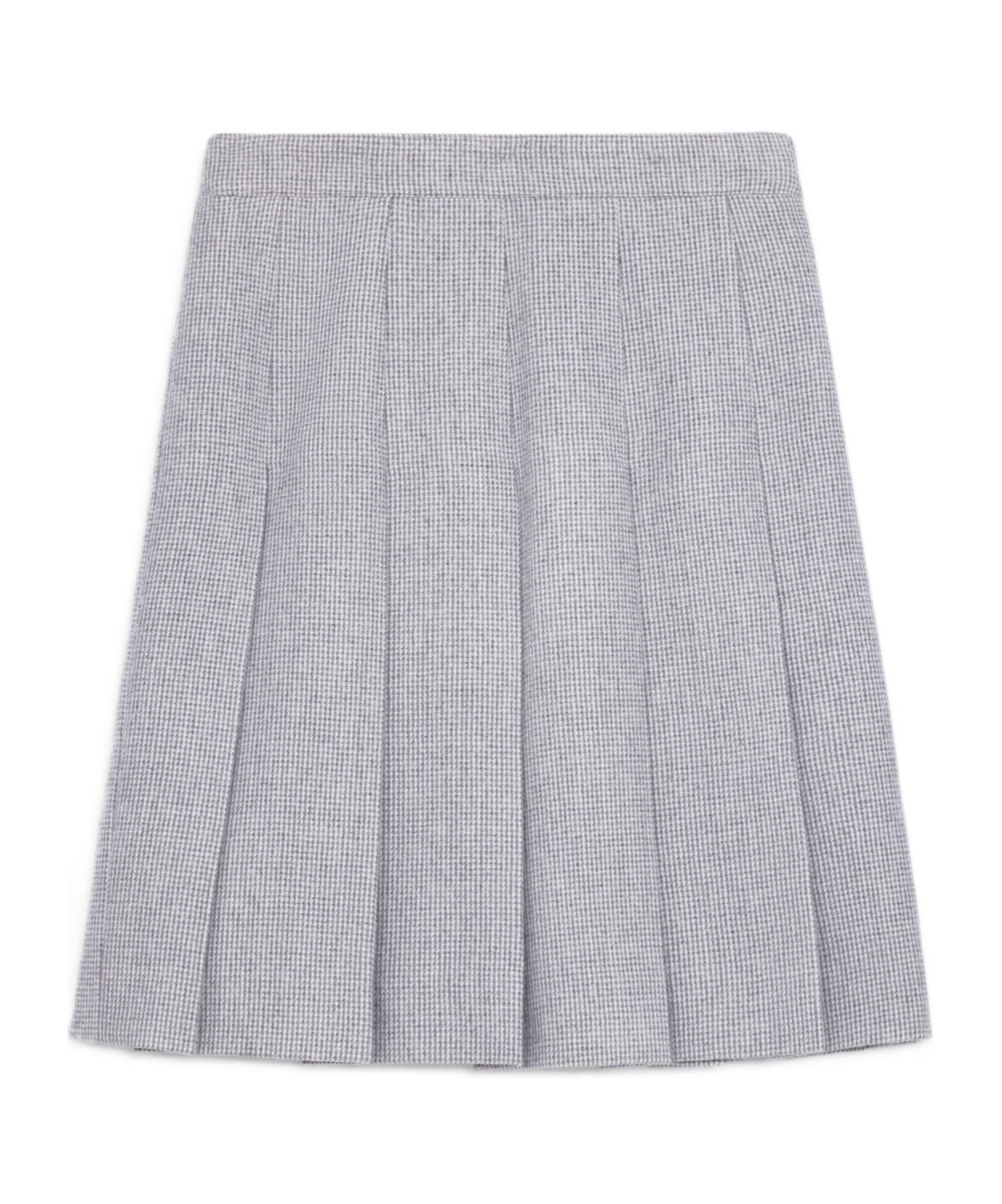 Celine Pleated Skirt In Cashmere Natté In Gray