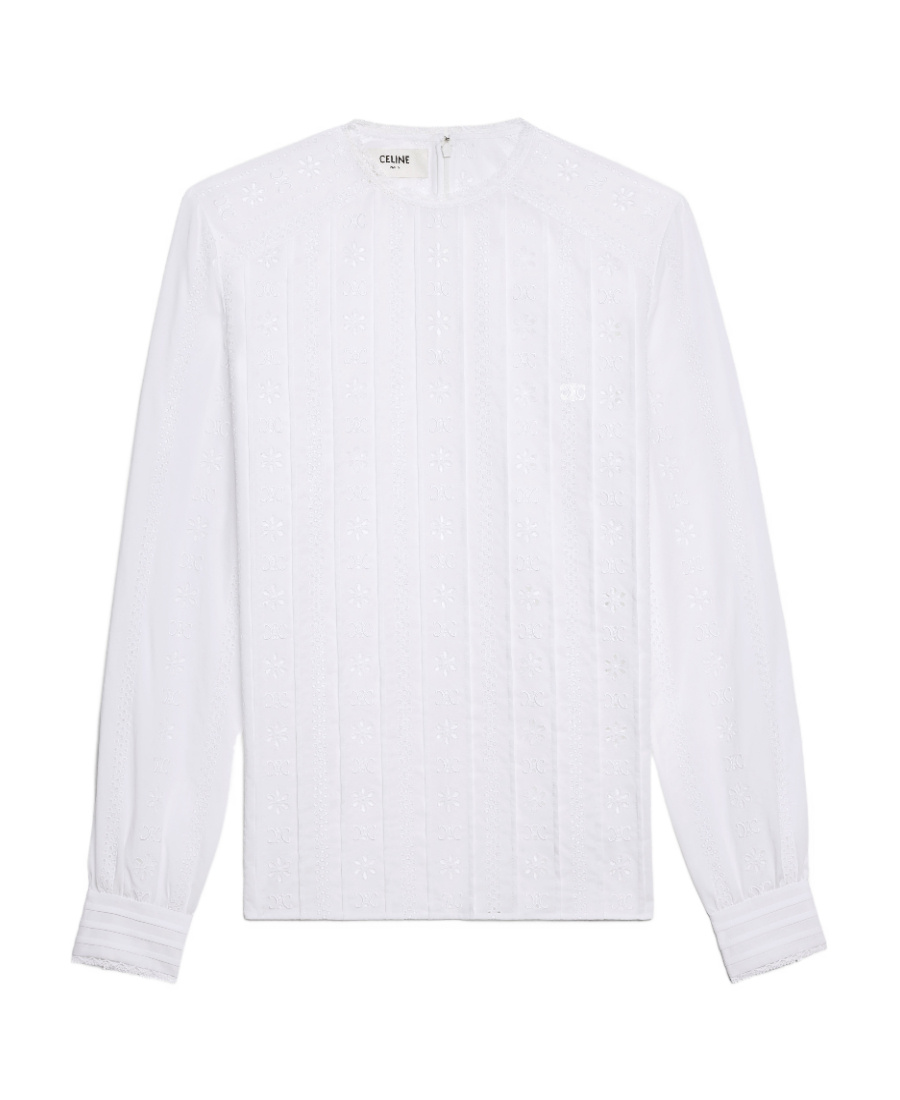 Celine Embroidered Cotton Muslin Blouse