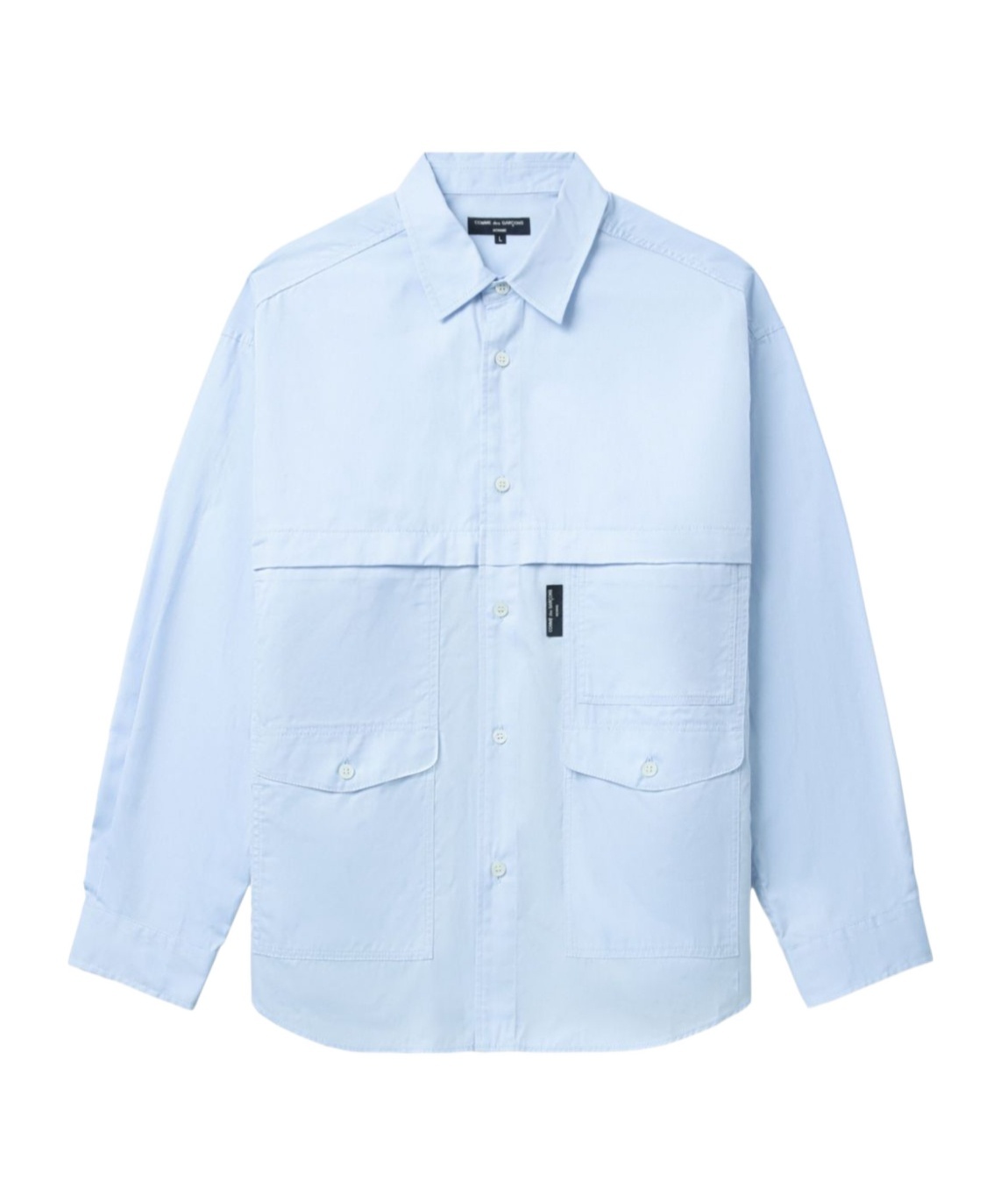 Comme Des Garçons Long Sleeve Shirt In Blue