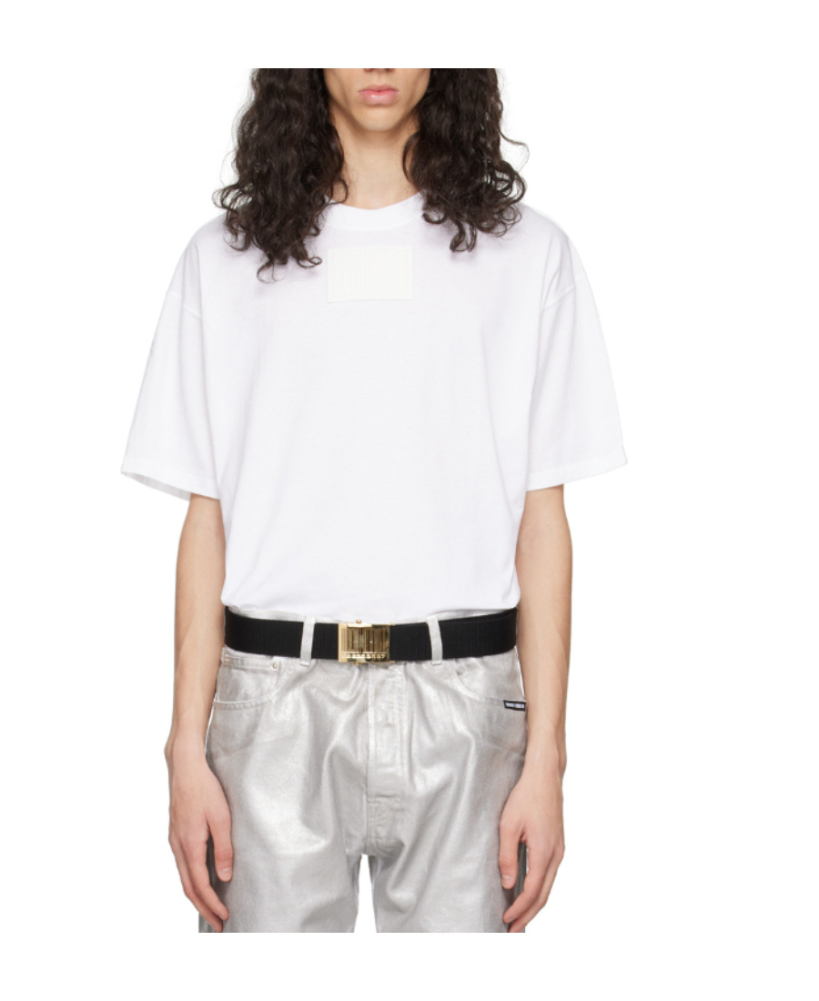 Vtmnts Barcode Patch Crewneck T-shirt In White
