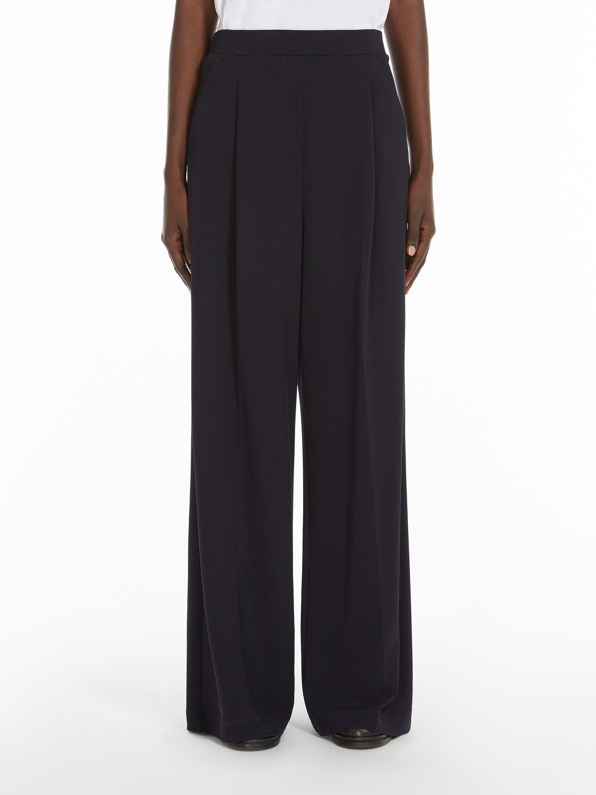Max Mara Ninfa Wide-leg Pants In Black
