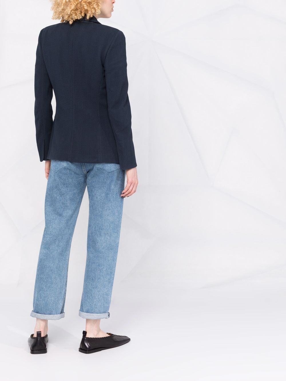 EMPORIO ARMANI SINGLE-BREASTED TWILL JACKET