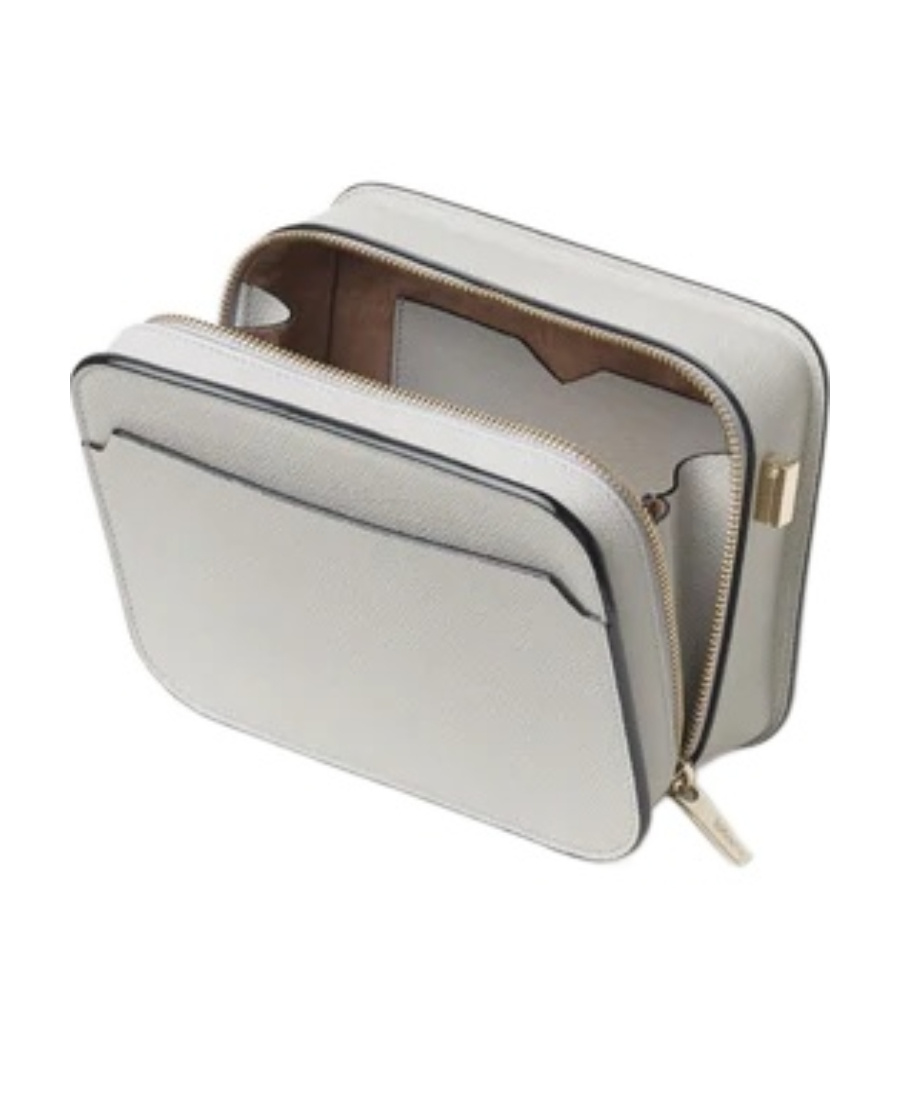 Valextra Logo Shoulder Bag In Gray