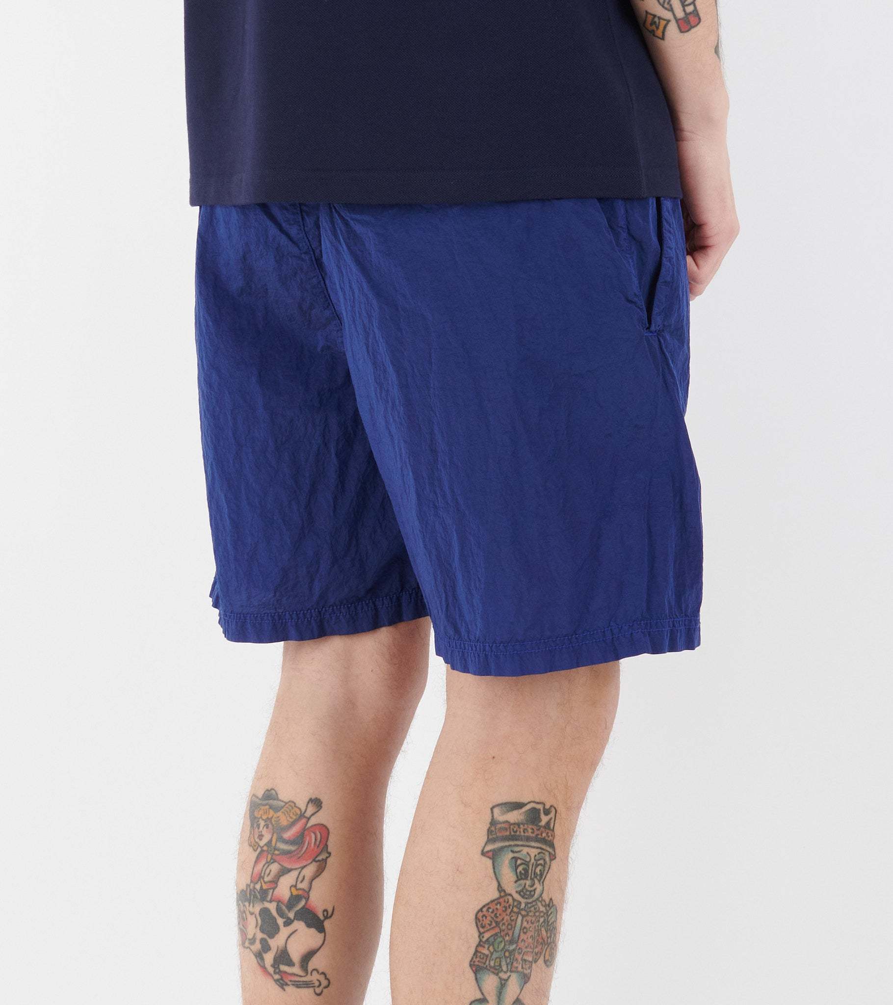 Stone Island Compass-patch Swim Shorts In Cornflower Blue