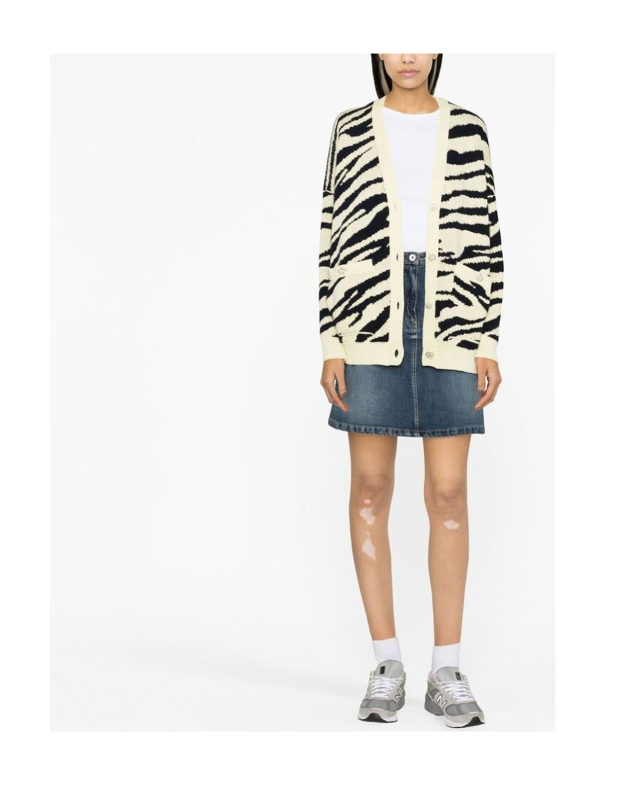 Kenzo Stone Wash Denim Miniskirt In Blue
