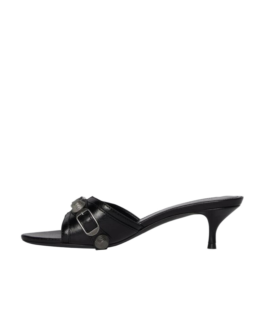 Shop Balenciaga Women's Cagole 50mm Sandal In Black