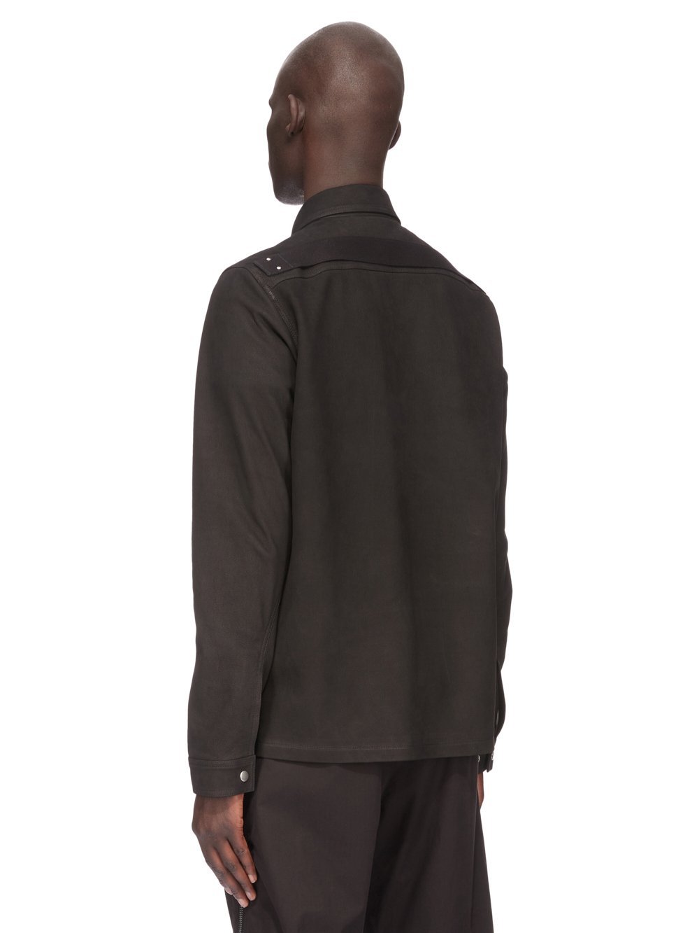 Rick Owens Brad Zipped Suede Jacket In Black