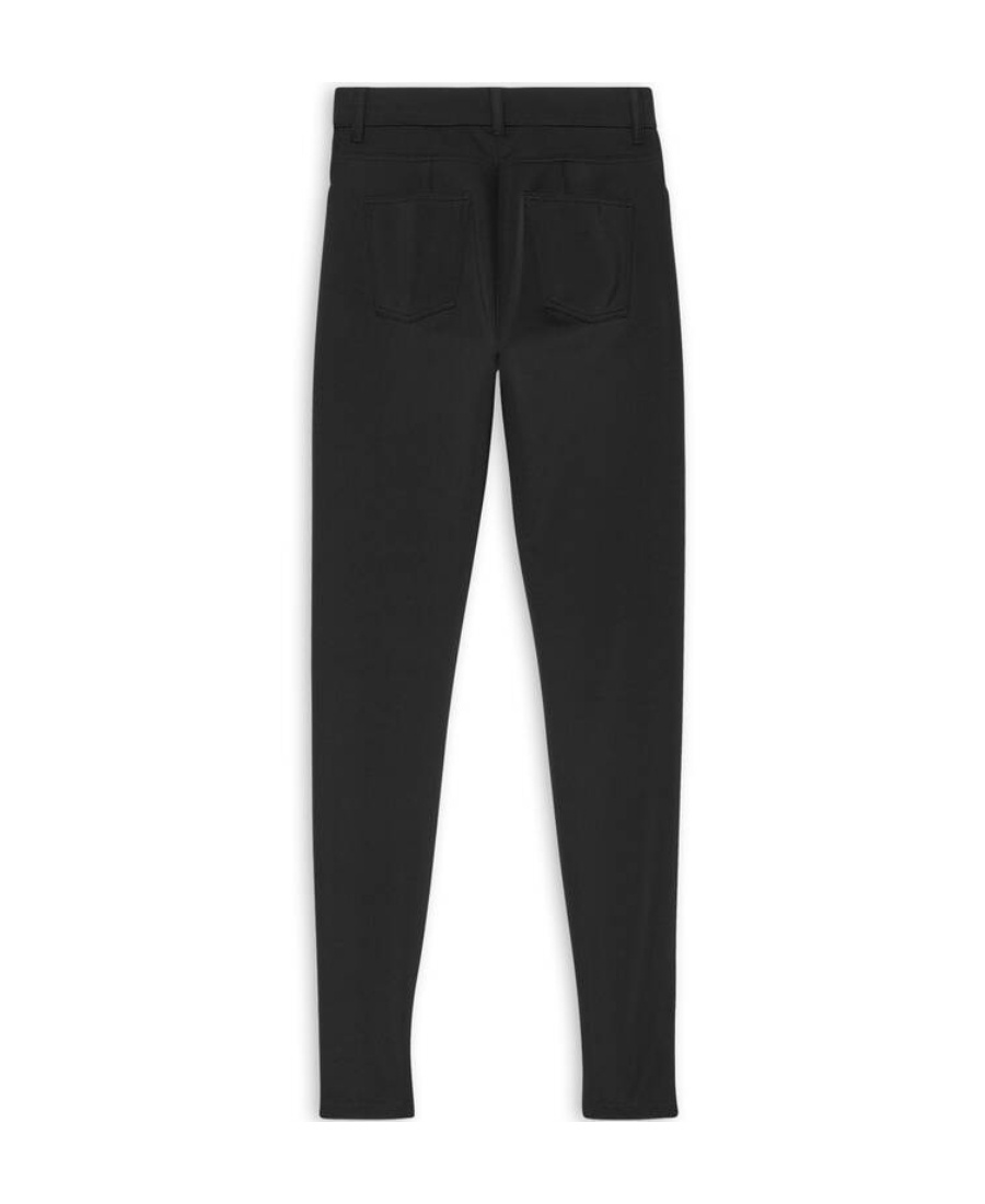 Balenciaga Skinny-leg Zip-hem Legging Pants In Black